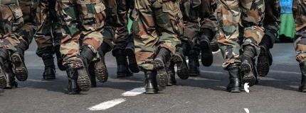 Security Guards Marching